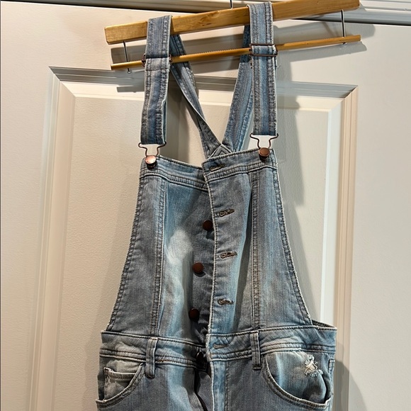 Tinseltown Denim Couture Overalls with Pink Label - Picture 1 of 8